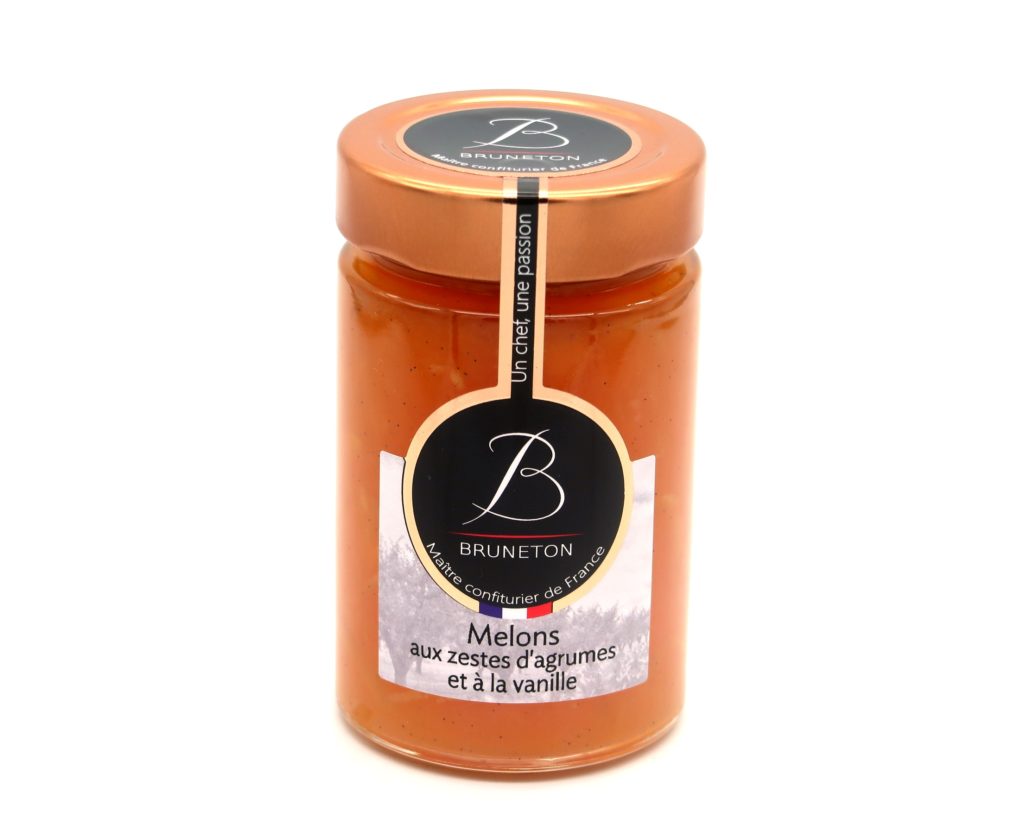 Melons aux zestes d'agrumes et à la vanille Maison Confiture artisanale